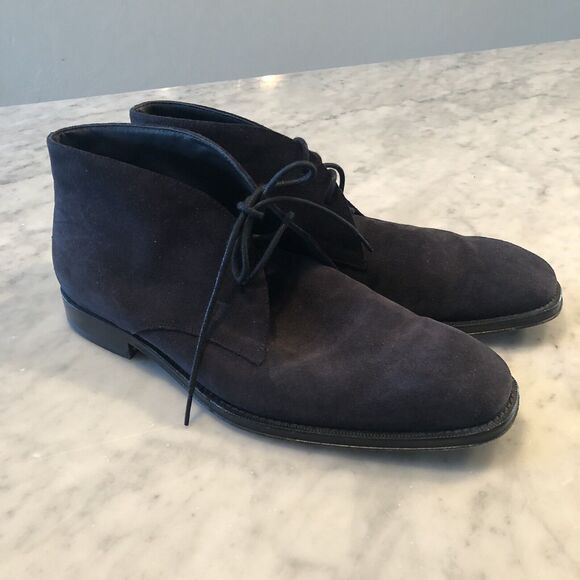Tod’s Navy Blue Suede Chukka Boots Size 6.5